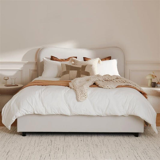 Finola Super King Ottoman Bed - Ivory - Laura James