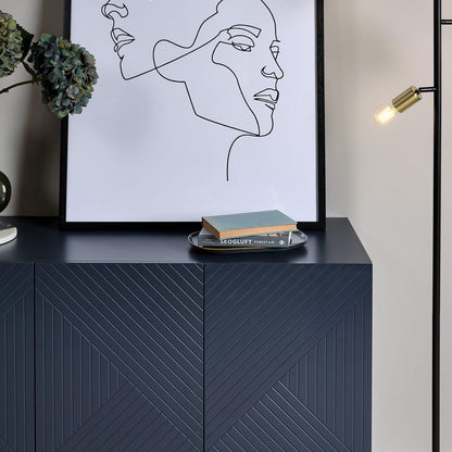 Jack sideboard - geometric - blue - Laura James