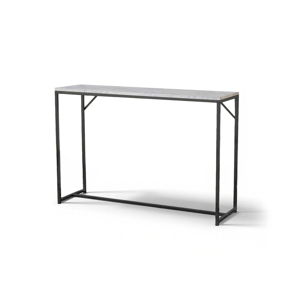 Jay console table - marble effect and black - Laura James
