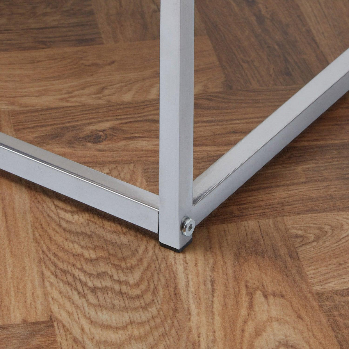 Jay desk - concrete effect and chrome - Laura James