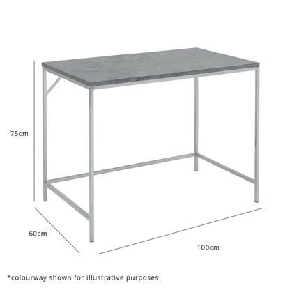 Jay Marble Effect Desk - Black