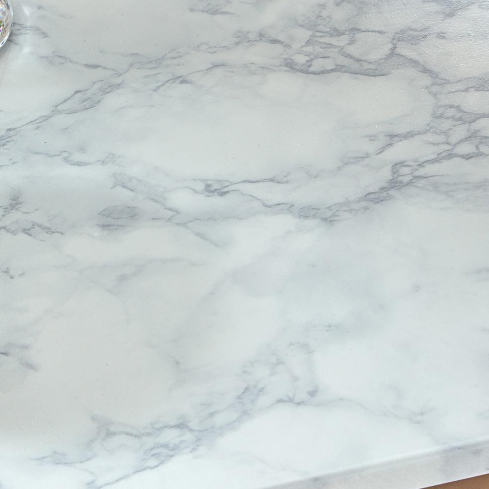 Jay side table - marble effect and black - Laura James