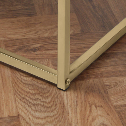 Jay side table - marble effect and gold - Laura James