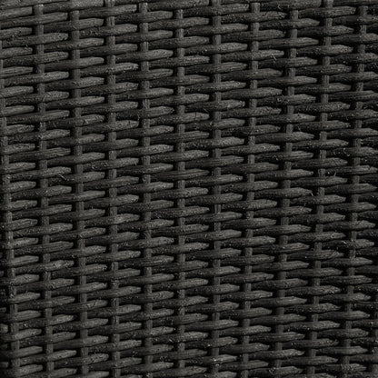 Cube 8 Seater Rattan Outdoor Dining Set with Grey Parasol - Black Weave
