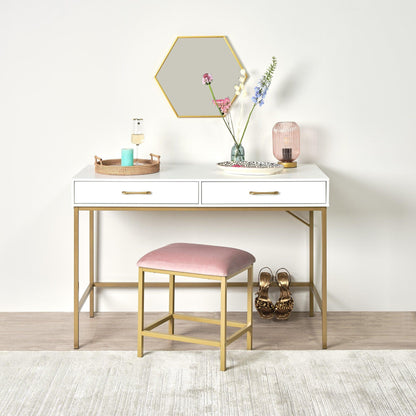 Kirton 50x43cm Metal Hexagon Mirror - Gold - Laura James
