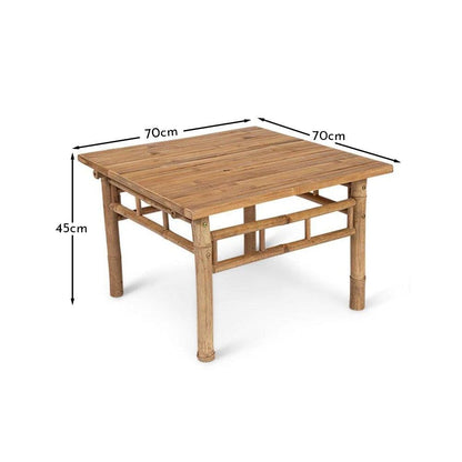 Lila Bamboo Garden Coffee Table - 70cm - Laura James