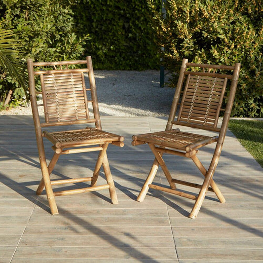 Lila Bamboo Folding Garden Chair - Laura James