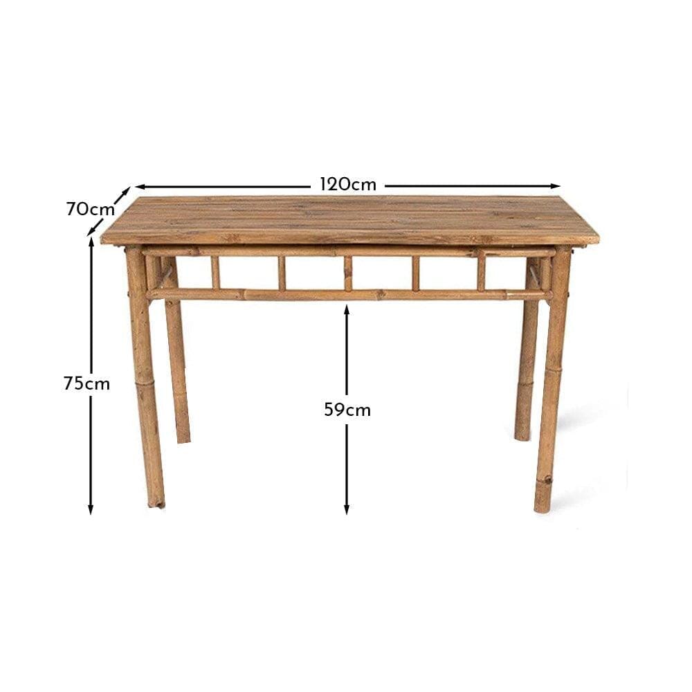 Lila Bamboo Garden Dining Table - 120cm
