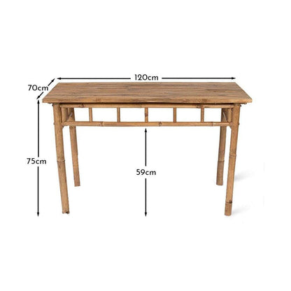 Lila Bamboo Garden Dining Table - 120cm