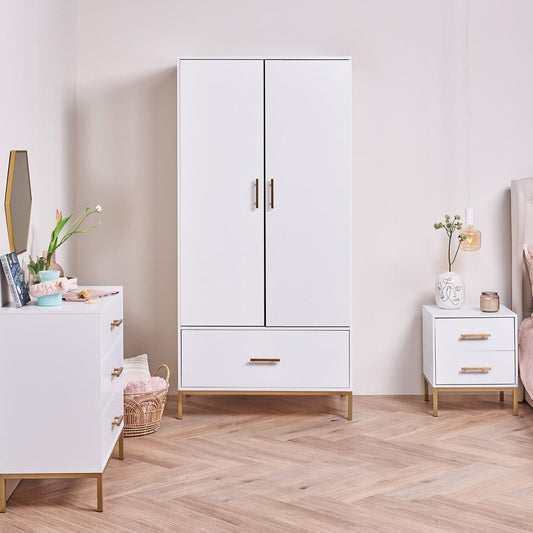 White Marie 4 piece bedroom furniture set - Laura James 