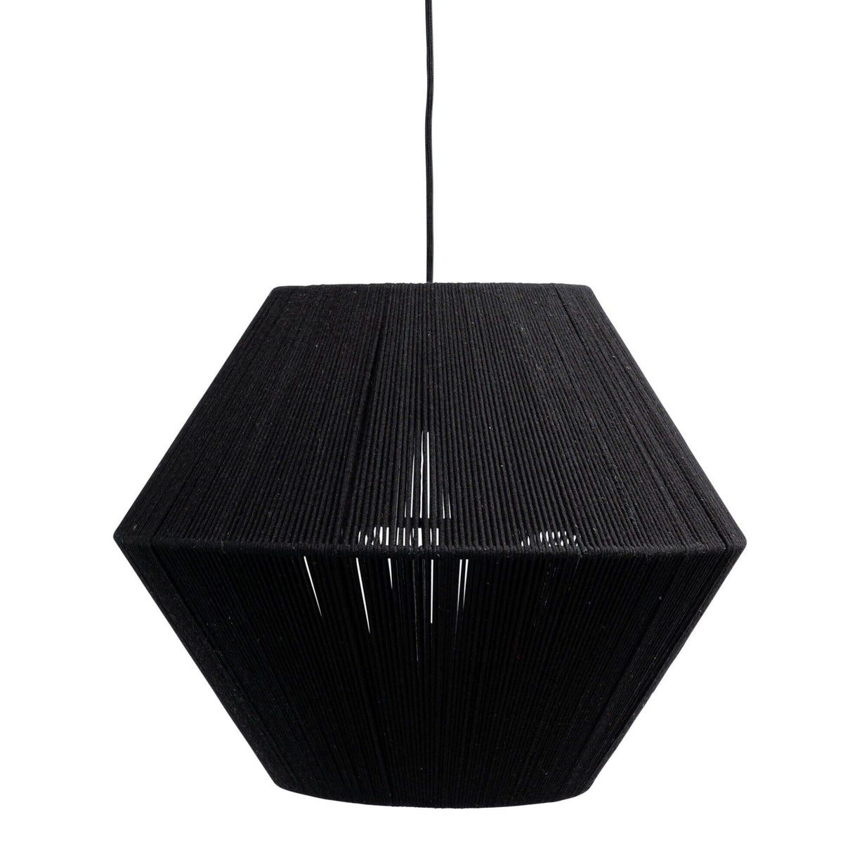 Neri Black Cotton String Pendant - Laura James