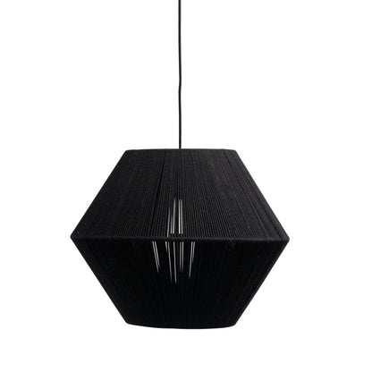 Neri Black Cotton String Pendant - Laura James