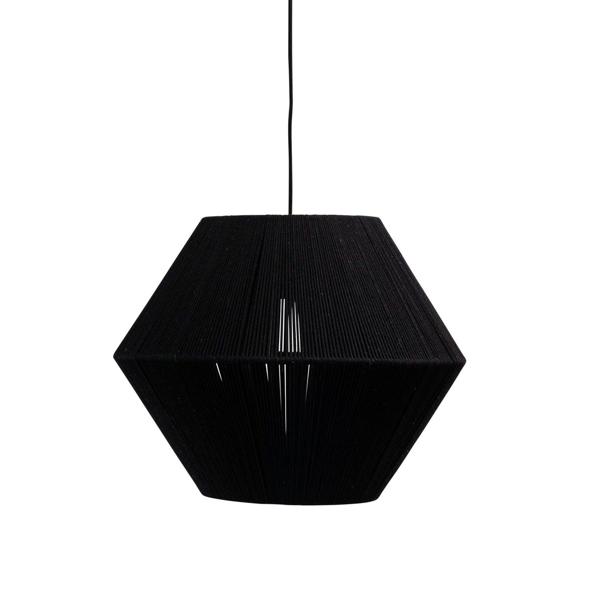 Neri Black Cotton String Pendant - Laura James