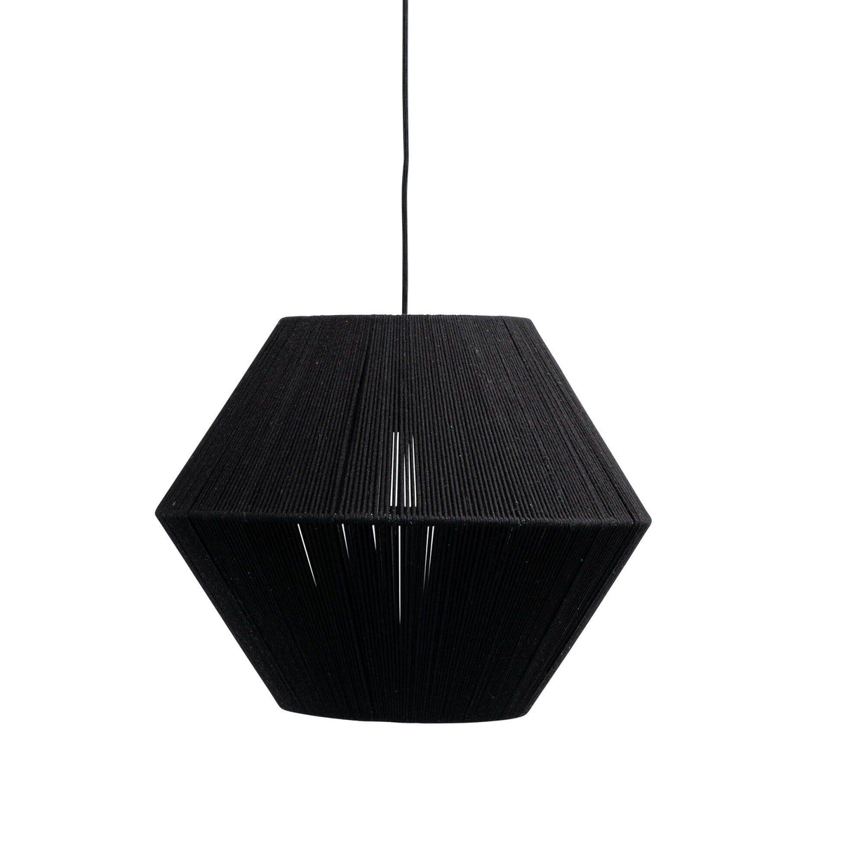 Neri Black Cotton String Pendant - Laura James