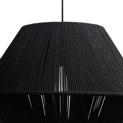 Neri Black Cotton String Pendant - Laura James