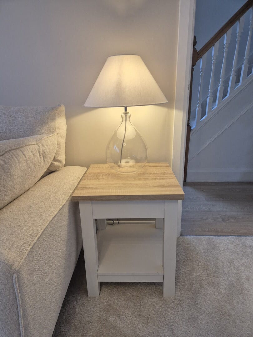 Bampton Alabaster White Side Table - New