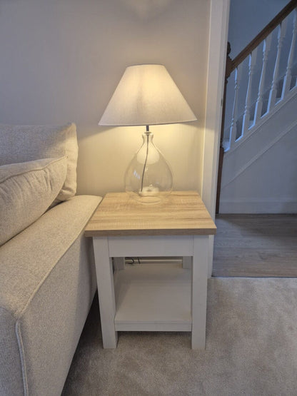 Bampton Alabaster White Side Table - New