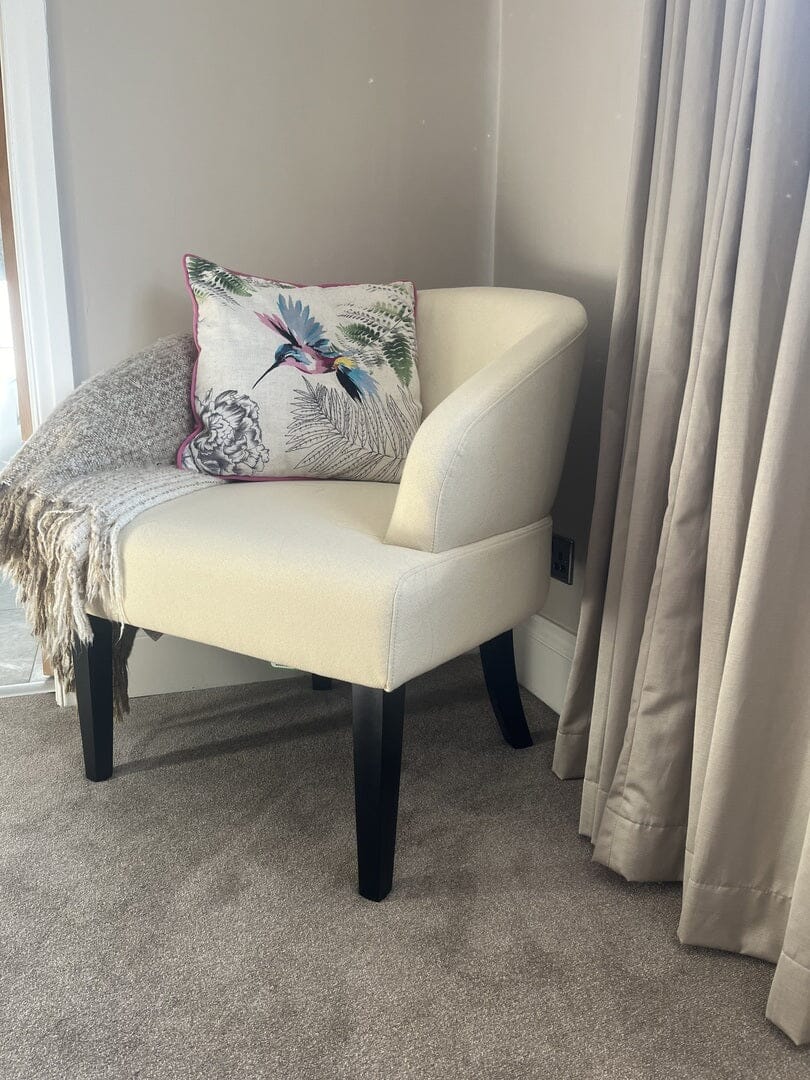 Henriette Occasional Chair - Ivory Woolly Twill - Laura James