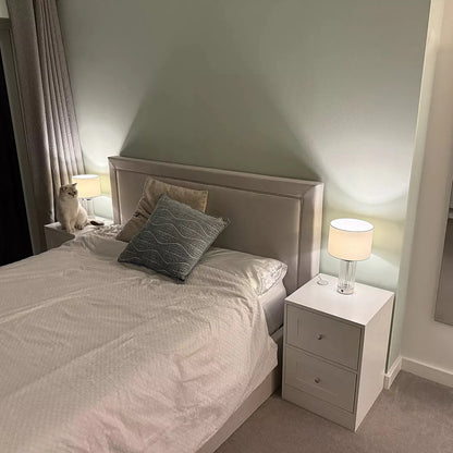 Stevie Bedside Table - White - Laura James 