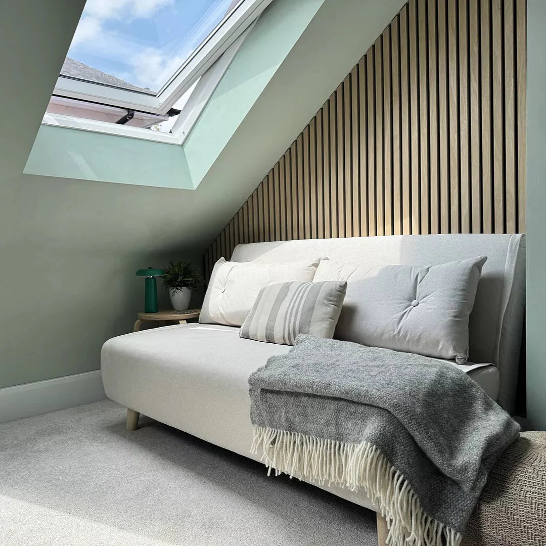 Una 2 Seater Double Sofa Bed - Oatmeal Linen - Laura James 