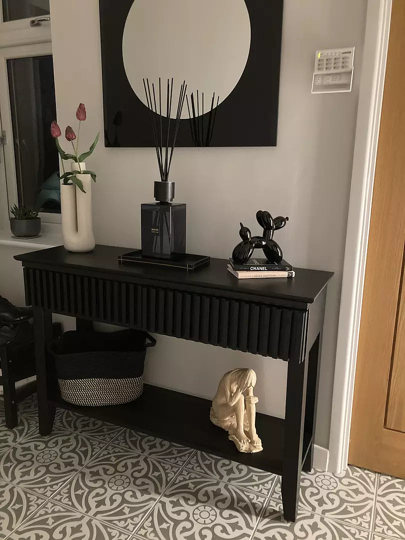 Willow Black Stained Console Table - Laura James 
