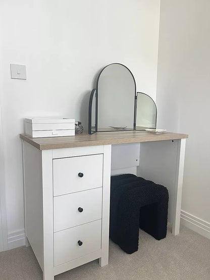 Bampton White Dressing Table with Drawers - Laura James 