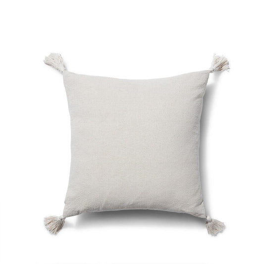 Otura 45x45cm Tasselled Cushion Cover - Natural - Laura James