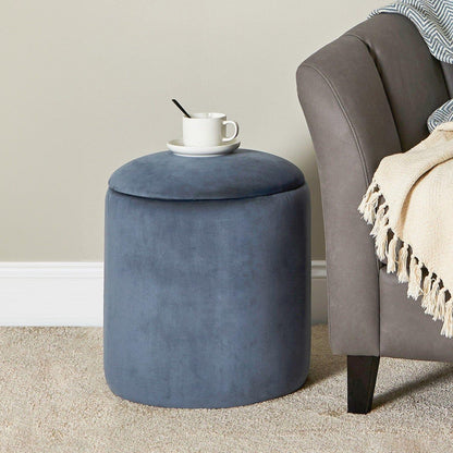 Abigail Drum Stool - Horizon Blue - Laura James
