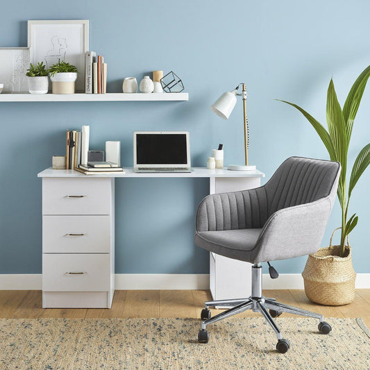Anna grey swivel chair - Laura James
