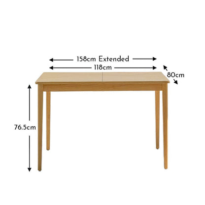 Paul Pale Oak Extending Dining Table - Laura James 