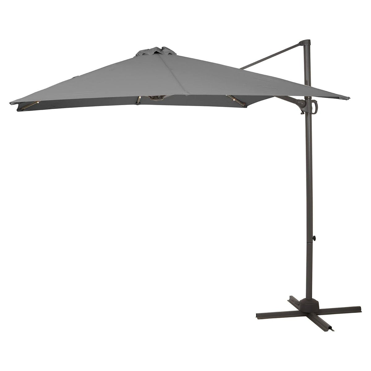 Grey LED Cantilever Premium Parasol - Laura James