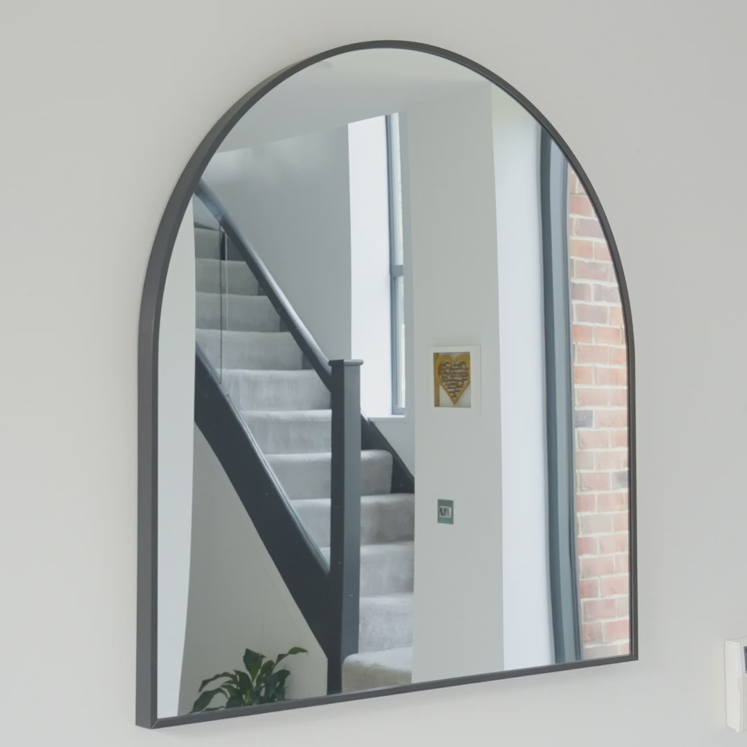 Ingham 70x70cm Metal Arch Mirror  Laura James 
