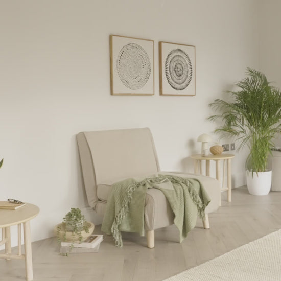 Una Single Sofa Bed - Soft Beige - Laura James 