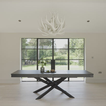 Amelia Black Wood Extendable Dining Table - Laura James