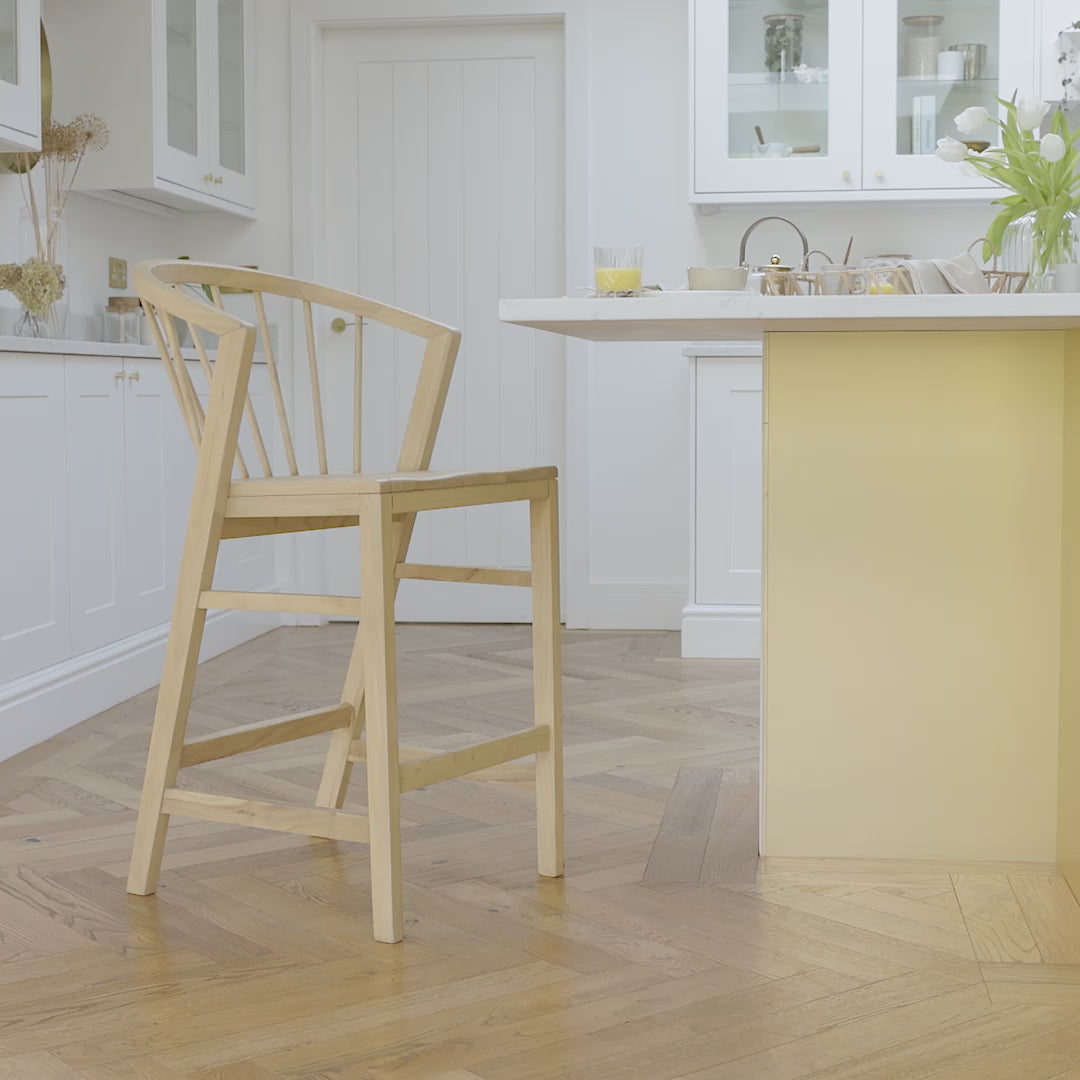 Mabel Pale Oak Bar Stools - Set of 2 - Laura James