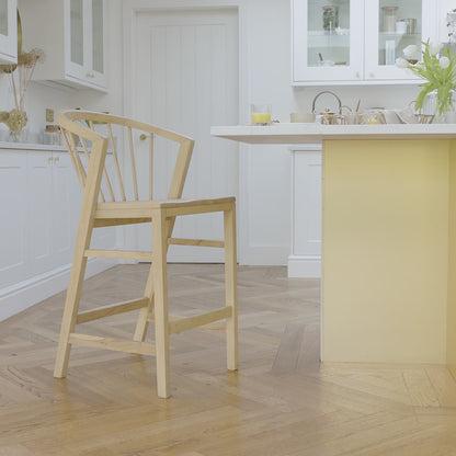 Mabel Pale Oak Bar Stools - Set of 2 - Laura James