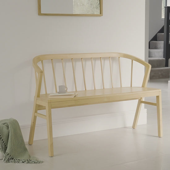 Mabel 3 Seater Bench - Pale Oak - Laura James 