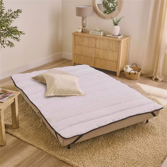 Una Double Sofa Bed Topper - White - Laura James 