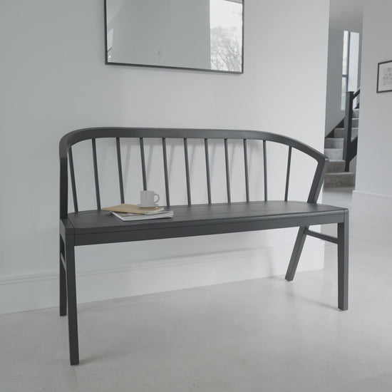 Mabel 3 Seater Bench - Black Oak - Laura James 