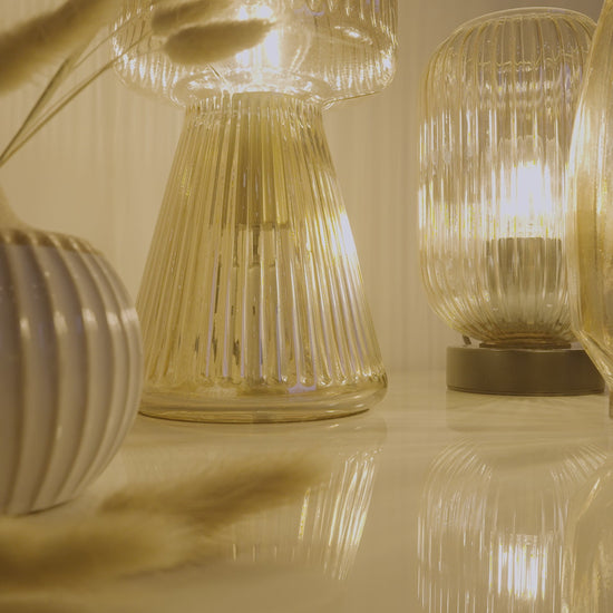 Pimlico 31cm Glass Lamp - Champagne - Laura James 