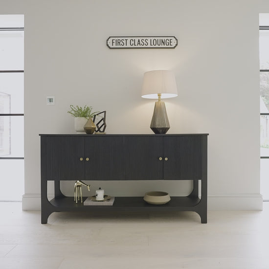 Jade 4 Door Sideboard - Black - Laura James