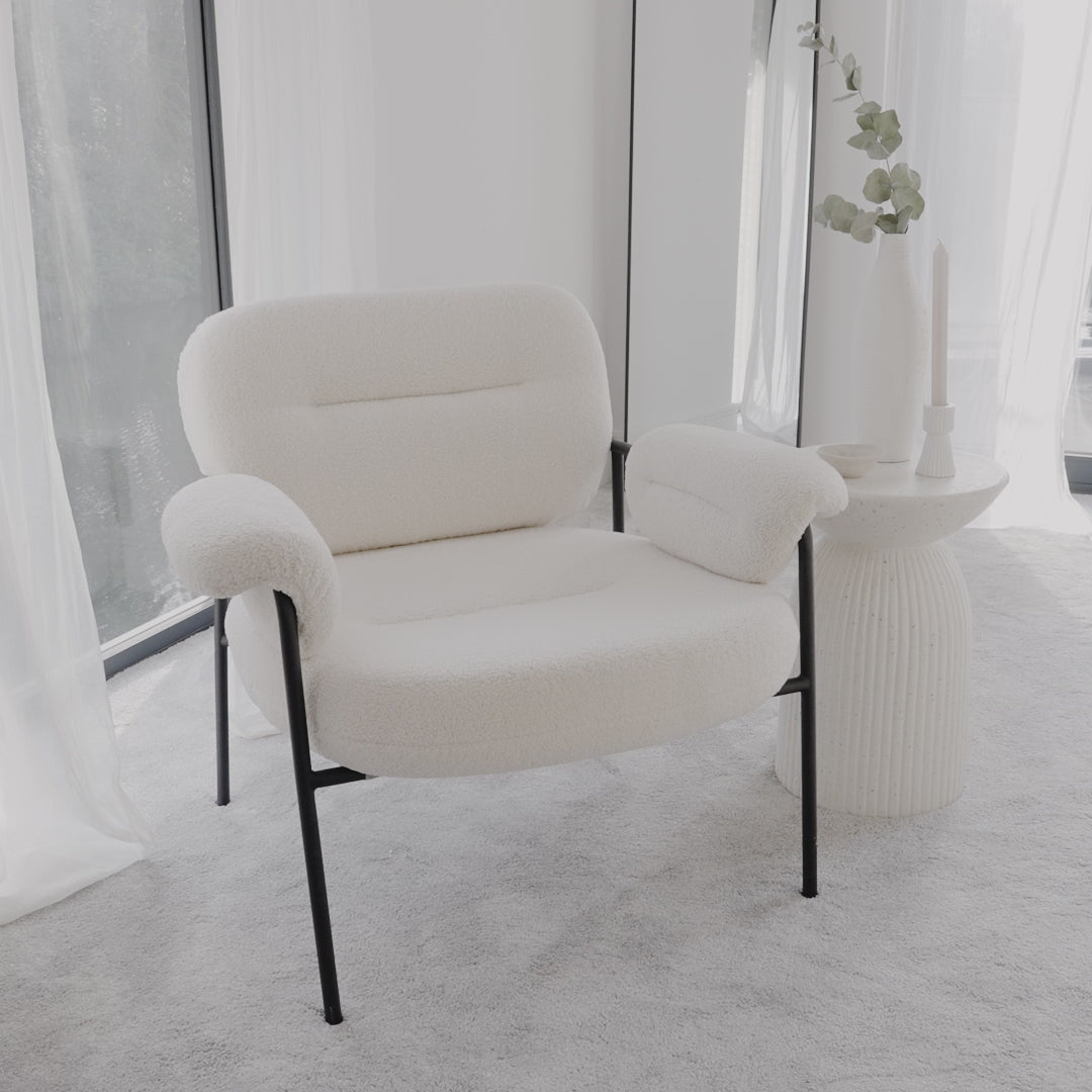 Mateo Boucle Armchair - Laura James 