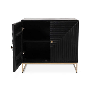 Rayna 2 Door Sideboard - Jet Black - Laura James