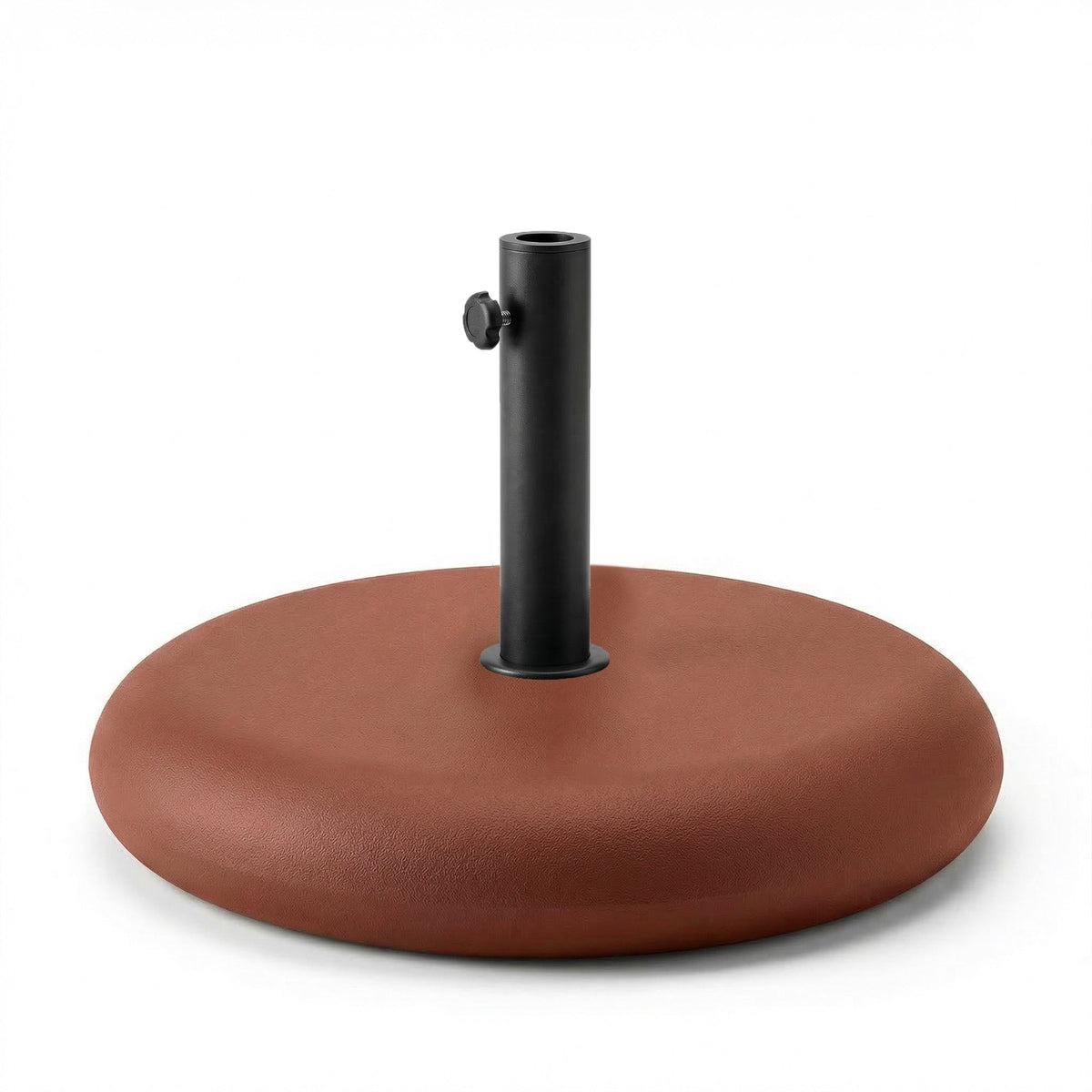 25kg Round Parasol Base - Red Concrete - Laura James