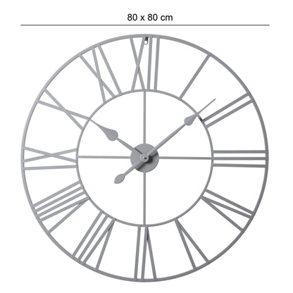 Riseley Skeleton Wall Clock - Grey