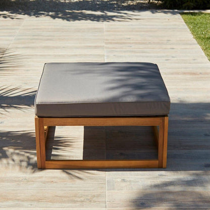 Rowan 3 Seater Wooden Garden Sofa Set with Footstool - Laura James
