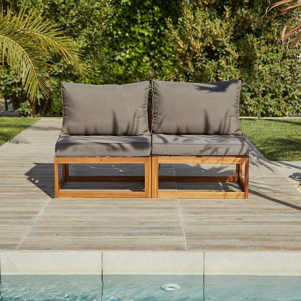 Rowan Grey Armchair with 2-Seater Sofa and Coffee Table Set - Laura James 