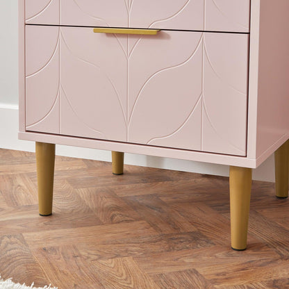 Gloria wardrobe and drawers set -3 drawer chest of drawers - pink - Laura James