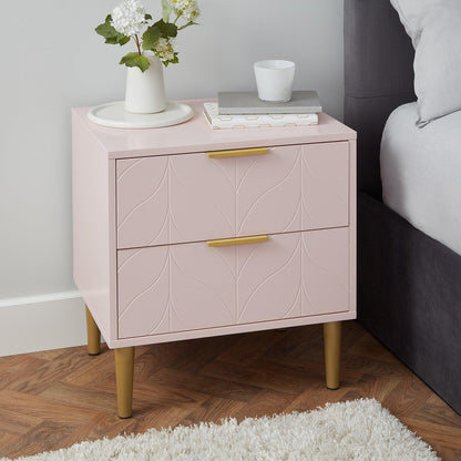 Gloria wardrobe and drawers set -3 drawer chest of drawers - pink - Laura James