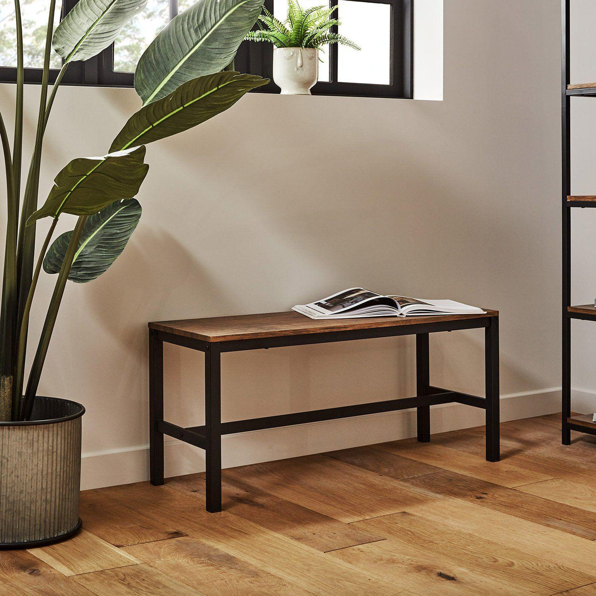 Sheffield dining bench – industrial - Laura James